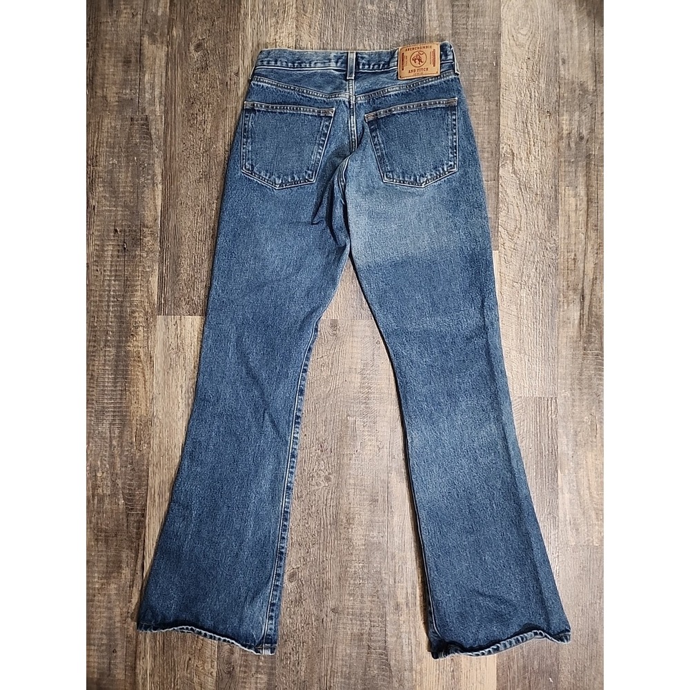 Abercrombie & Fitch Med Wash Women's Jeans 6R W30 L33 Bootcut Boy Slouch - Picture 7 of 9